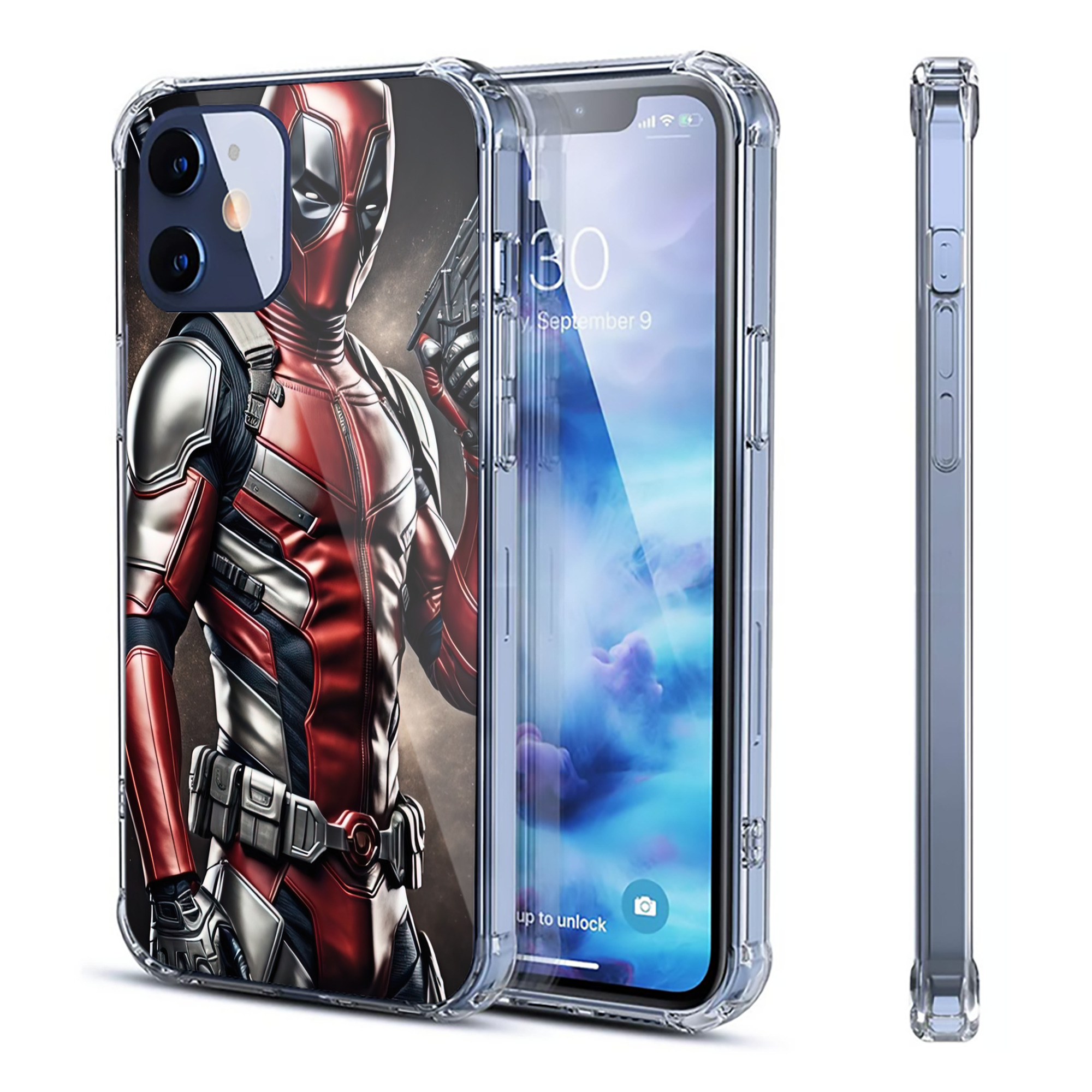 （画像用） Deadpool デッドプール 【iPhone 12シリーズ対応】透明スマホケース（クリアソフトケース）